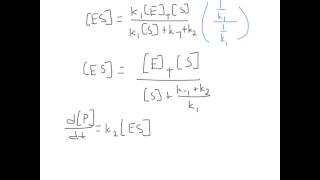 Deriving the Michaelis Menten Equation [upl. by Audra142]