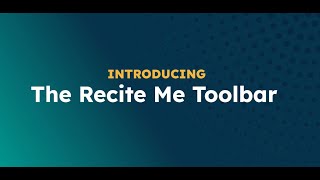 Recite Me toolbar Uxbridge College instructional video [upl. by Obidiah]