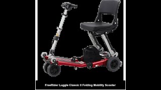 FreeRider Luggie Classic II Folding Mobility Scooter [upl. by Teiv]