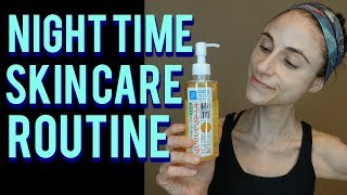 My nightime skin care routine with Hada labo cleansing oil 🙆💦 [upl. by Brinn]