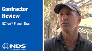 Contractor Testimonial of EZflow  a French Drain Alternative  NDS Stormwater Drainage Solutions [upl. by Emmalynne148]