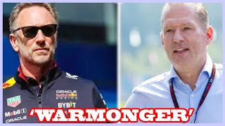 Jos Verstappen labelled a ‘warmonger’ after reigniting bitter Christian Horner feud [upl. by Oiramel950]