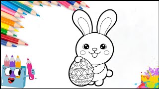 How To Draw a Rabbit 🐇 खरगोश का चित्र। Rabbit Drawing Very Easy Step By Step [upl. by Allis]