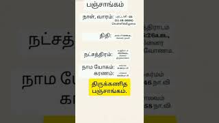 பஞ்சாங்கம்புரட்டாசி25 11102024 வெள்ளிக்கிழமை [upl. by Aninaj366]