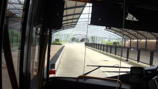 Traveling on the Inner Northern Busway in Brisbane [upl. by Artenak985]