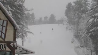 Skiers snowboarders hits slopes early at Nashoba Valley [upl. by Frayda556]