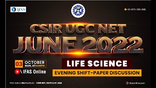 CSIR NET Answer Key 2022 Life Science Paper Discussion  CSIR NET Life Science Evening Shift 2 [upl. by Suolevram487]