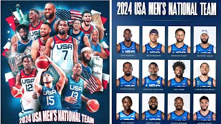 THE DREAM TEAM USA BASKETBALL Announce Mens National Team Roster For Paris 2024 Olympic Games [upl. by Ahsieit63]