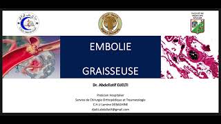 Embolie graisseuse Module Orthopédie 5éme année médecine [upl. by Tubb123]