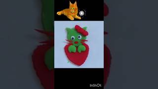 How to make kitten🐈 with playdough for kids [upl. by Damle]