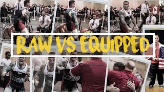 RAW VS EQUIPPED POWERLIFTING [upl. by Nnail]