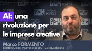 Marco FORMENTO  AI una rivoluzione per le imprese creative [upl. by Yoj]