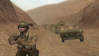 Battle of Kasserine Pass  Tunisia  Call of Duty 2 Big Red One [upl. by Wilterdink175]