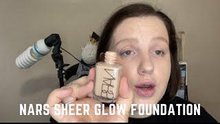 NARS SHEER GLOW FOUNDATION  best foundation I have ever tried [upl. by Baskett]