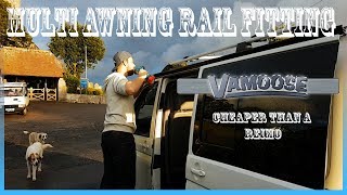 How to fit Vamoose Reimo Style Multi Awning Rail  VW T5 Campervan  Install Tutorial DIY Vanlife [upl. by Ydnic928]