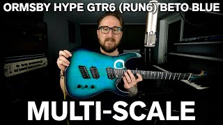 Ormsby Hype GTR 6 Run 6 Beto Blue FanFret Multiscale Baritone Electric Guitar [upl. by Iknarf254]