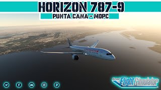 FLIGHT SIMULATOR  HORIZON SIM  7879  AIR CANADA LANDING AT PUNTA CANA [upl. by Therese520]