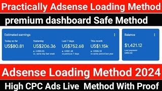 Google Adsense Loading Method On Dashboard 100 Safe  Dashboard Ads Live method  Youth Tutor [upl. by Aelber]