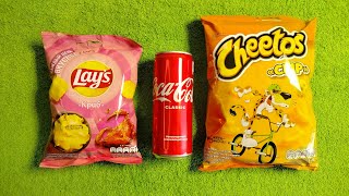 Unpacking Yummies Lays Cheetos and Coca Cola  Sweets ASMR  Satisfying Video  Desembalaje de ASMR [upl. by Eltsryk]