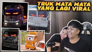 TRUK PASANG STROBO MATA‼️ TRUK MINIATUR GAK MAU KALAH  Reaction Truk [upl. by Kere179]