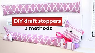 How to make a draft stopper for Doors or Windows  DIY doggy draught excluder [upl. by Simmons]