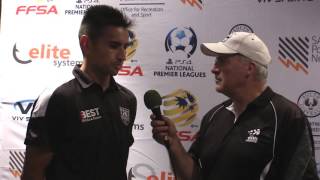 NPL SA Round 2 Post Game interview Adelaide City v West Adelaide [upl. by Etteiluj]