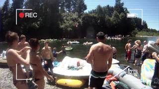 Clackamas River Float Barton to Carver Little Big Town Pontoon [upl. by Esserac100]