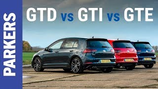 VW Golf  GTI vs GTD vs GTE [upl. by Koloski]