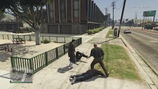 GTA V marabunta grande vs vagos and Aztecas fight [upl. by Waldemar294]