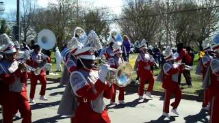 West Jeff Marching Band in Alla parade Feb 12th 2012 [upl. by Ahsiret]