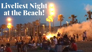 San Juan Barcelona 2019 Thousands Celebrate the Festival in Barceloneta Beach [upl. by Gomar]