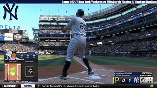 MLB THE SHOW 24  New York Yankees vs Pittsburgh Pirates  Game 162 [upl. by Retxab359]