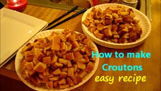 How To Make Croutons  easy elcheapo recipe [upl. by Eeliak195]