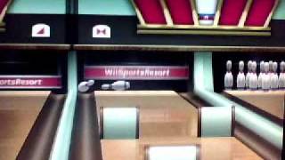 Wii Sports Resort  Bowling Spin Control PERFECT GAME [upl. by Eilojne]