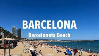 Barceloneta Barcelona 🌴 4K Beachwalk  Spain 🇪🇸  Mai 2024 barcelona barceloneta [upl. by Cutlerr]