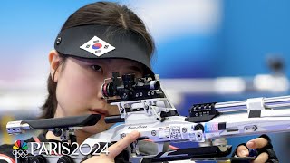 South Korea China separated by ONE TENTH in womens air rifle final  Paris Olympics  NBC Sports [upl. by Elie]