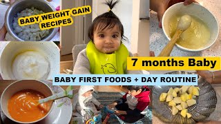 What My 7 Months Old Baby Eat in a Day67 Months Babys First Food  Baby Daily Routine [upl. by Taro]