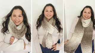 Quick and Easy Crochet Super Scarf Tutorial [upl. by Edmondo]