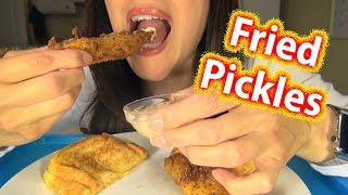 SassEsnacks ASMR Fried Pickles  Grilled Cheese Sandwich  Rap Chips Honeydew Crunchy Eating Sounds [upl. by Herson]