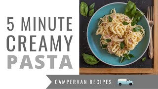 FIVE MINUTE Creamy Ham Pasta One Pot Camping Recipes 😊🚐🌳🎪 [upl. by Tuttle756]