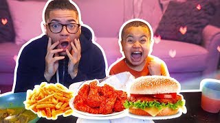 MY LITTLE BROTHER TELLS SECRETS ABOUT HIS GIRLFRIEND ❤️ MUKBANG  MindOfRez [upl. by Yhpos]