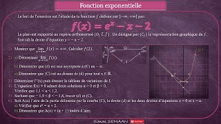 Fonction Exponentielle BAC LIBANAIS Terminale  SV  Exercice Corrigé [upl. by Oreves]