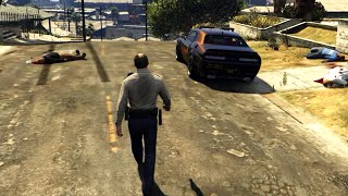 Gta 5 Cop Trevor VS Marabunta Grande gta police [upl. by Edahs]