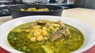 Delicioso CHAMBARETE de Res con Garbanzos en Salsa VERDE [upl. by Atelokin801]