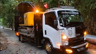 Arrival of the excavator at the work site [upl. by Smoot254]