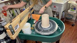 The Basics of Using a Strong Arm Centering Tool on the Potters Wheel [upl. by Horvitz]