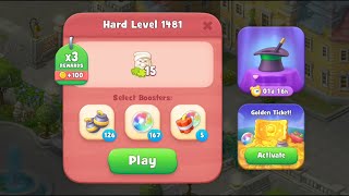 Gardenscapes Level 1481 Walkthrough quotNo Boosters Usedquot [upl. by Petrie]