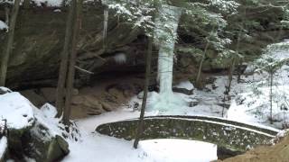 Old Mans Cave Trails Winter Hike Hocking Hills Logan Ohio by Amy 201101 [upl. by Oer]