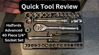 Quick Tool Review Halfords Advanced 40 Piece 14quot Socket Set [upl. by Dibbrun]