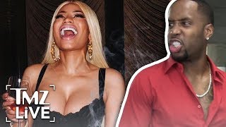 Nicki Minajs Ex Safaree Claims She Tried To Kill Him  TMZ Live [upl. by Annatnas]